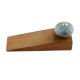 2 Pieces Blue Circles Crackle Ceramic Wooden Door Stopper